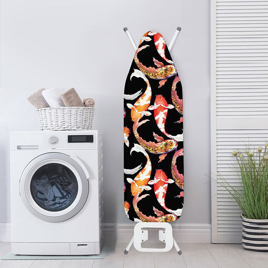 Watercolor Koi Carp Fish Pattern Print Ironing Board Cover