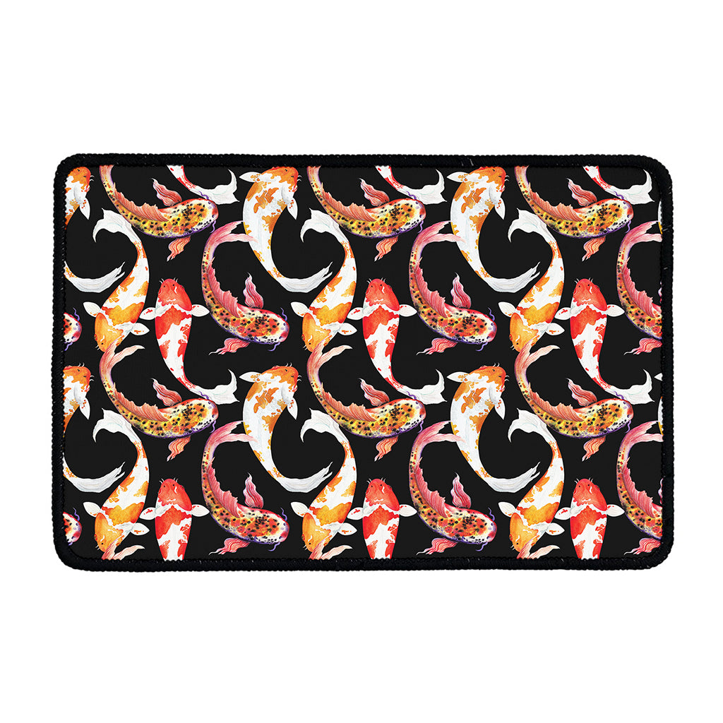 Watercolor Koi Carp Fish Pattern Print Kitchen Mat