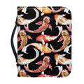 Watercolor Koi Carp Fish Pattern Print Leather Bible Cover