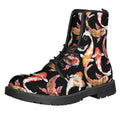 Watercolor Koi Carp Fish Pattern Print Lace-Up Boots