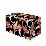 Watercolor Koi Carp Fish Pattern Print Leather Tissue Box Cover