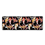 Watercolor Koi Carp Fish Pattern Print Long Kitchen Mat