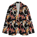 Watercolor Koi Carp Fish Pattern Print Men's Blazer