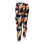 Watercolor Koi Carp Fish Pattern Print Men's Compression Pants