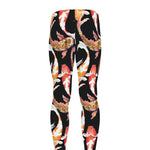 Watercolor Koi Carp Fish Pattern Print Men's leggings