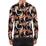 Watercolor Koi Carp Fish Pattern Print Men's Long Sleeve Rash Guard