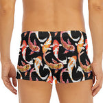Watercolor Koi Carp Fish Pattern Print Men's Short Boxer Briefs