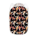 Watercolor Koi Carp Fish Pattern Print Mesh Laundry Hamper