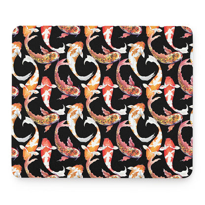 Watercolor Koi Carp Fish Pattern Print Mouse Pad