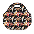 Watercolor Koi Carp Fish Pattern Print Neoprene Lunch Bag
