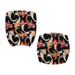 Watercolor Koi Carp Fish Pattern Print Office Chair Cover