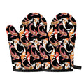 Watercolor Koi Carp Fish Pattern Print Oven Mitts