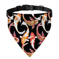 Watercolor Koi Carp Fish Pattern Print Over The Collar Dog Bandana