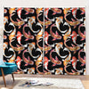 Watercolor Koi Carp Fish Pattern Print Pencil Pleat Curtains