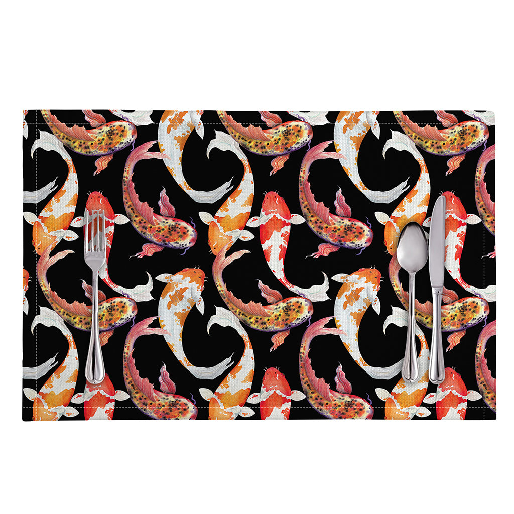 Watercolor Koi Carp Fish Pattern Print Placemat