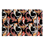Watercolor Koi Carp Fish Pattern Print Placemat