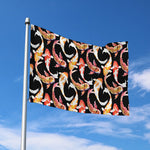 Watercolor Koi Carp Fish Pattern Print Polyester Flag