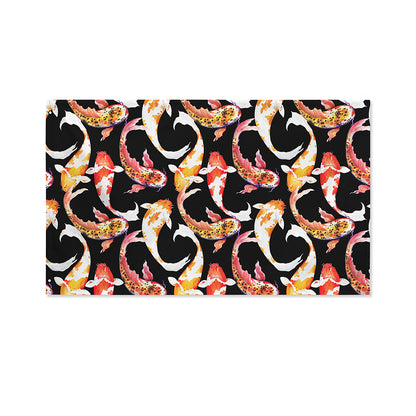 Watercolor Koi Carp Fish Pattern Print Polyester Flag