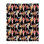 Watercolor Koi Carp Fish Pattern Print Polyester Shower Curtain