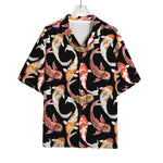 Watercolor Koi Carp Fish Pattern Print Rayon Hawaiian Shirt