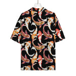Watercolor Koi Carp Fish Pattern Print Rayon Hawaiian Shirt