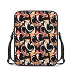 Watercolor Koi Carp Fish Pattern Print Rectangular Crossbody Bag