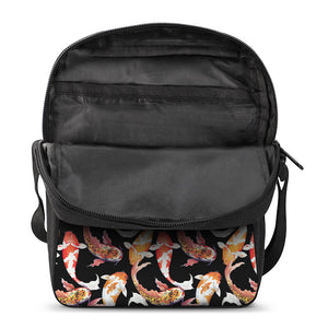 Watercolor Koi Carp Fish Pattern Print Rectangular Crossbody Bag