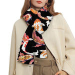 Watercolor Koi Carp Fish Pattern Print Scarf