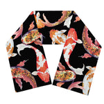 Watercolor Koi Carp Fish Pattern Print Scarf