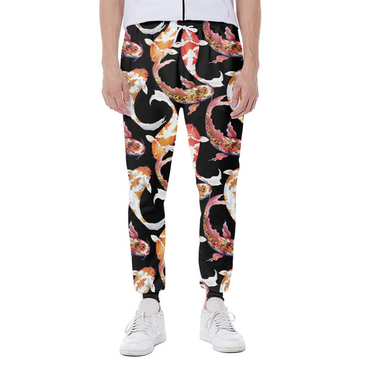 Watercolor Koi Carp Fish Pattern Print Scuba Joggers