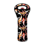 Watercolor Koi Carp Fish Pattern Print Single Neoprene Wine Tote
