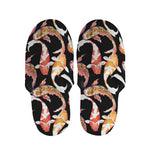 Watercolor Koi Carp Fish Pattern Print Slippers