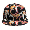 Watercolor Koi Carp Fish Pattern Print Snapback Cap