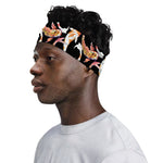 Watercolor Koi Carp Fish Pattern Print Sports Headband