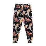 Watercolor Koi Carp Fish Pattern Print Sweatpants