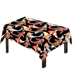 Watercolor Koi Carp Fish Pattern Print Tablecloth