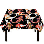 Watercolor Koi Carp Fish Pattern Print Tablecloth