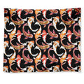 Watercolor Koi Carp Fish Pattern Print Tapestry