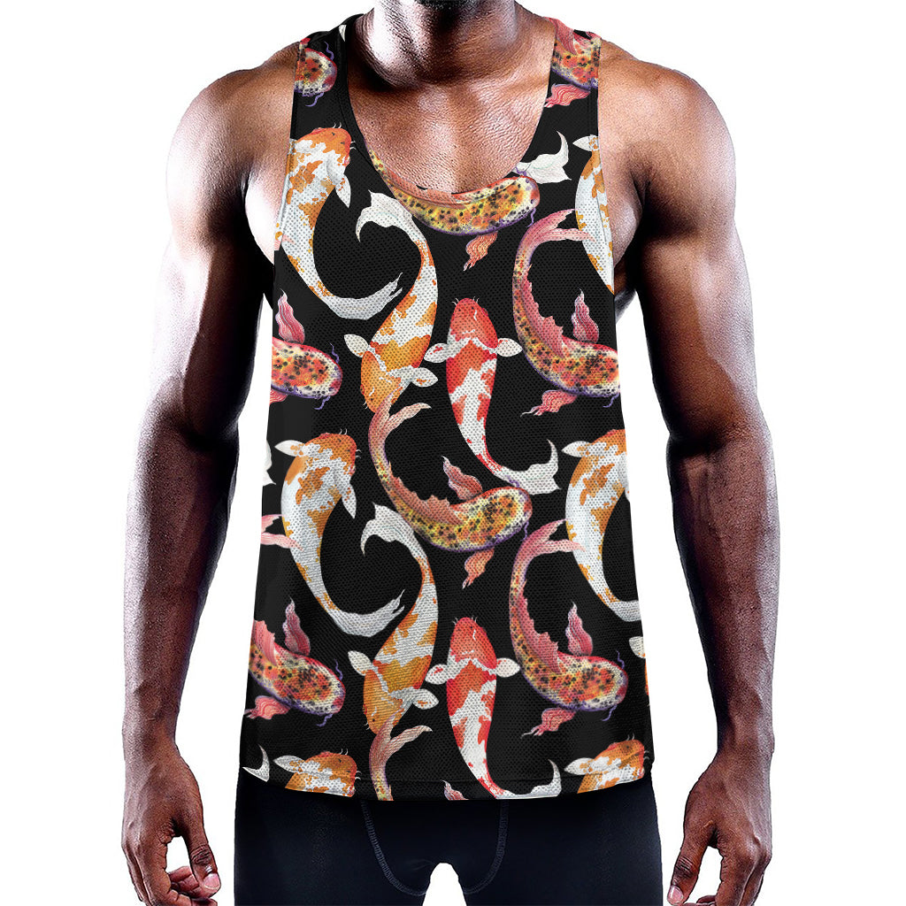 Watercolor Koi Carp Fish Pattern Print Training Tank Top