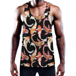 Watercolor Koi Carp Fish Pattern Print Training Tank Top