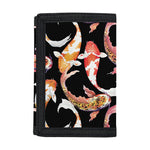 Watercolor Koi Carp Fish Pattern Print Trifold Wallet