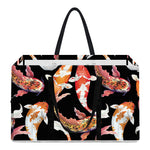Watercolor Koi Carp Fish Pattern Print Utility Tote Bag