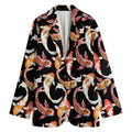 Watercolor Koi Carp Fish Pattern Print Women's Blazer
