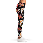 Watercolor Koi Carp Fish Pattern Print Women's Leggings