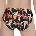 Watercolor Koi Carp Fish Pattern Print Women's Panties