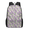 Watercolor Lavender Pattern Print 17 Inch Backpack