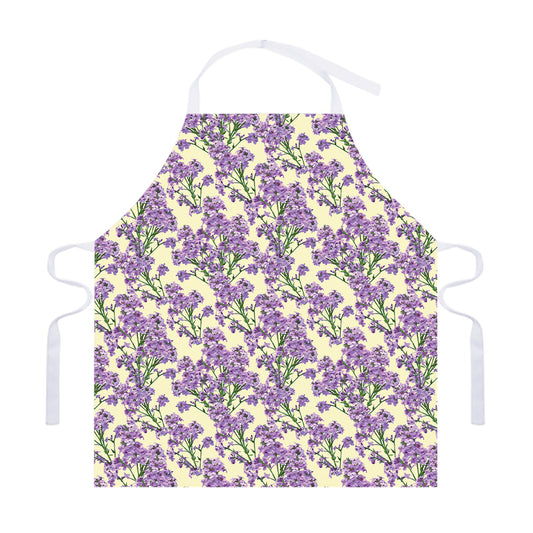 Watercolor Lavender Pattern Print Adjustable Apron