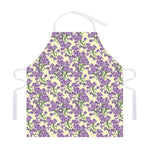 Watercolor Lavender Pattern Print Adjustable Apron