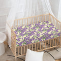 Watercolor Lavender Pattern Print Baby Crib Sheet
