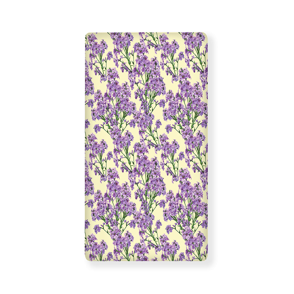 Watercolor Lavender Pattern Print Baby Crib Sheet